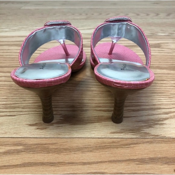 PINEAPPLE Sparkle Pink Snake Skin Sandal with Silver Sole – Size 6.5 - Picture 4 of 7